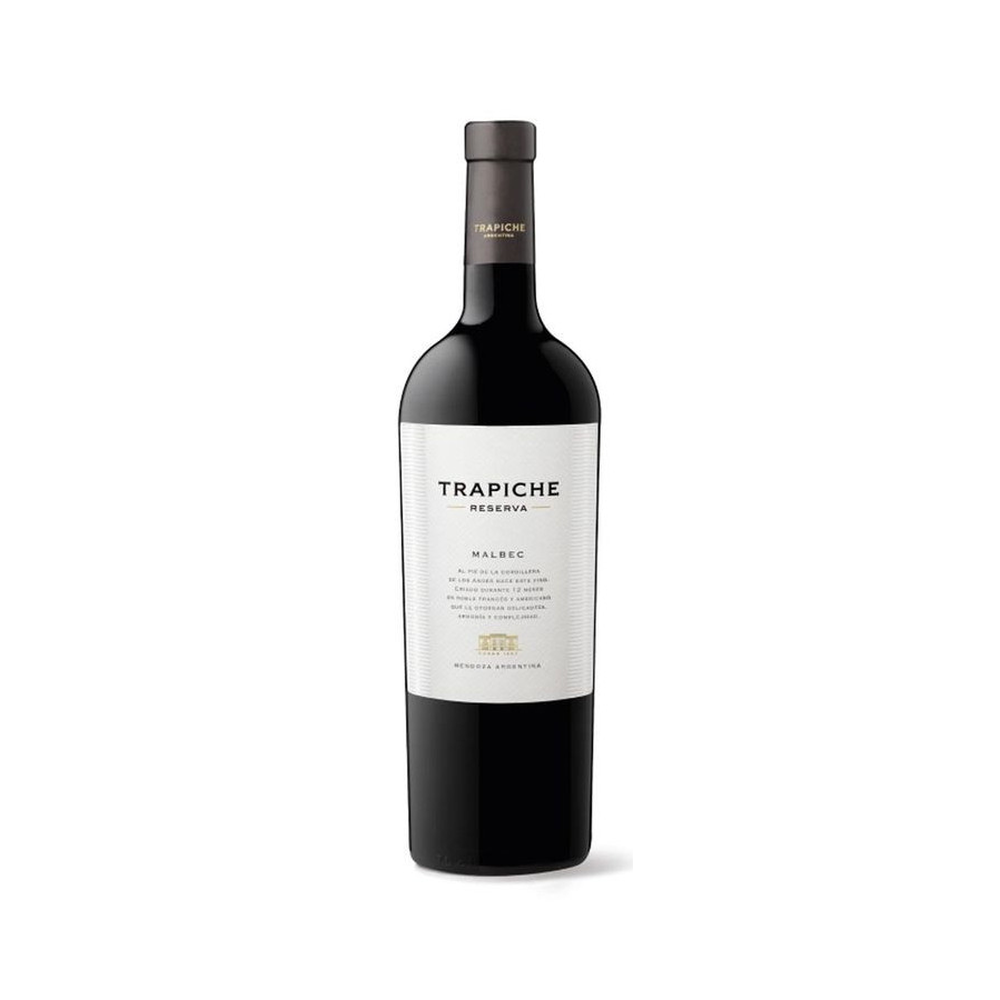 Botella de Trapiche Reserva Malbec; foto de referencia